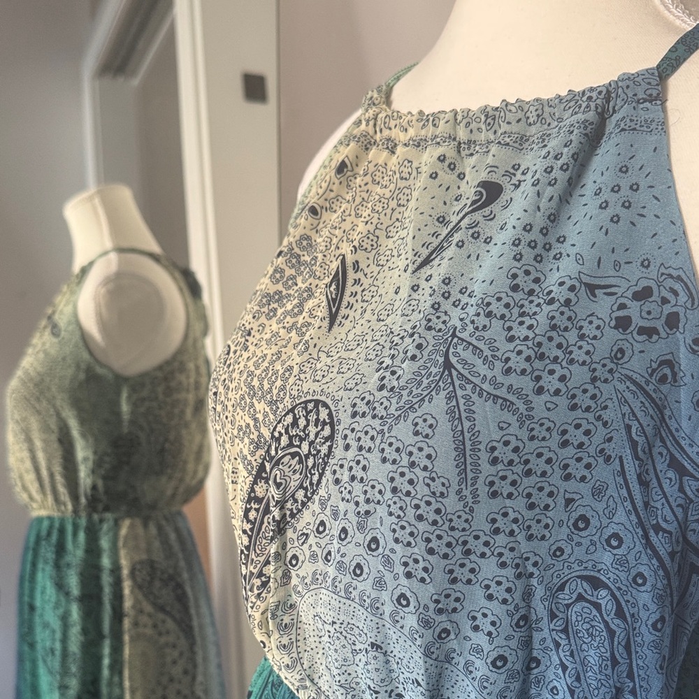 Paisley Maxi Halter Dress - 2010s - Boho Festival - NWT - Picture 3 of 3